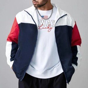 Casual Men's Colorblock Zip Up Jacket